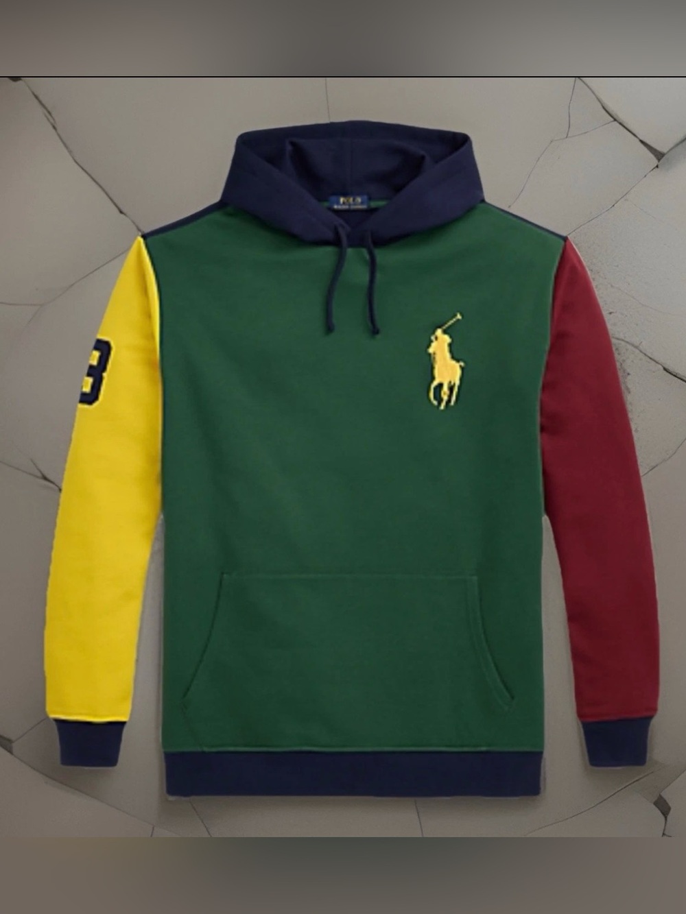 Polo Ralph Lauren Big Pony Color Blocked Hoodie Big & Tall